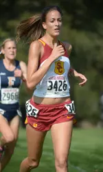 Junior Katerina Berdousi has been USC's top runner in the early season. Last season, Trojans Erica Capellino and Jenna Tong took first and second at the Dual Meet.