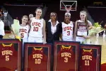USC honored its four seniors today in a pregame ceremony