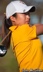 Sophomore Kyung Kim led USC's efforts Tuesday with a 69.
