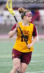 USC sophomore Caroline Cordrey led the Trojans with three goals