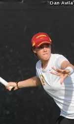 Kaitlyn Christian pulled off a three-setter to wrap the day with a win for the Trojans.