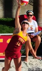 USC sand volleyball freshman Sara Hughes