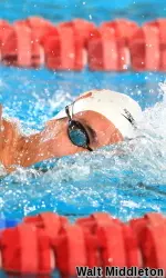 Senior Cristian defended his 500y free title, edging freshman teammate Reed Malone by 0.10.