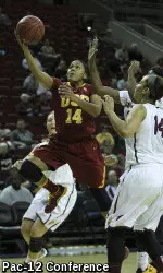 Ariya Crook fought through early fouls and finished with 13 points today.