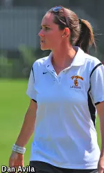 USC head coach Lindsey Munday leads the Trojans against her alma mater.