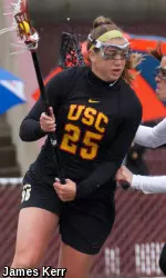USC sophomore Caroline de Lyra had three goals and three assists in a win over Marquette.