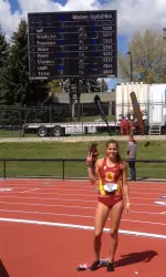 USC's Amalie Iuel becomes the first freshman to win the conference heptathlon since 2004.