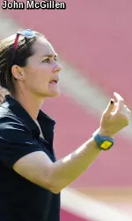 USC women's lacrosse head coach Lindsey Munday.