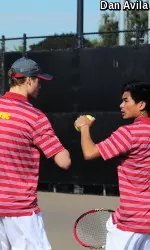 Hanfmann & Sarmiento were upended today in NCAA doubles play.