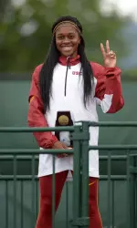 Tynia Gaither earned All-America honors in the 100m dash today with more on the horizon for her tomorrow during the final day of competition at the 2014 NCAA Track & Field Championships.