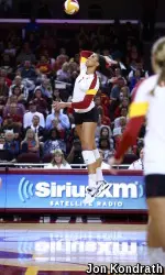 USC sophomore All-American OH Ebony Nwanebu led the Trojans in kills in 2013.