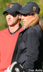 Justin Silverstein with Head Coach Andrea Gaston