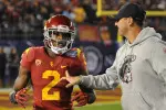Adoree' Jackson with Steve Sarkisian