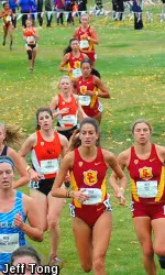 Team running at the 2015 Pac-12 XC Championships.