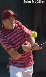 Thibault Forget powered up for spots in the singles and doubles title matches in Palos Verdes.