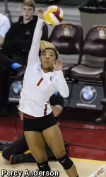 USC freshman OH Alyse Ford had 13 kills and hit .345 against the Bluejays.