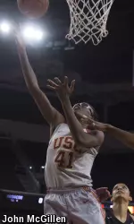 Temi Fagbenle led the Trojans with 18 points vs. UNLV.