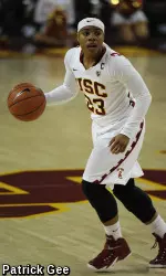 Brianna Barrett runs the offense for the Trojans.
