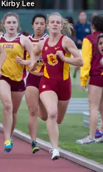 Senior Kira Soderstrom continued her strong early season running, posting PRs today in the 800m and 1500m races at the Ben Brown Invitational.