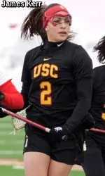 USC sophomore attacker Michaela Michael scored three goals in the Trojans' win over Dartmouth.
