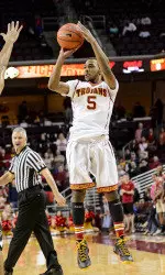 Kahlil Dukes scored a career-high 18 points when USC faced ASU in Tempe, Ariz. on Feb. 22.
