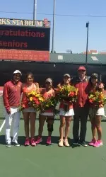 USC celebrated its seniors and a solid sweep today at Marks Stadium.