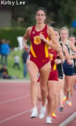 Katerina Berdousi ran the eighth-fastest women's 5000m race in USC history of 17:26.47.