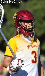 Gussie Johns had a career-high 14 saves against Stanford.