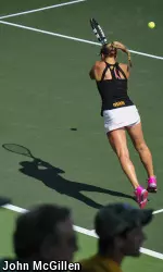 Freshman Gabby Smith was today's hero, soaring to the clinching win to beat Baylor at home.