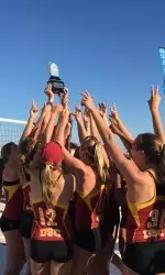 The top-ranked USC sand volleyball team claimed the school's 123rd team national championship.