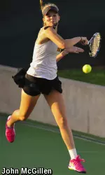 Madison Westby pulled off an upset in her first match of NCAA Singles competition.