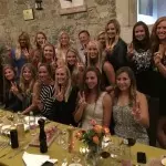 USC women's sand volleyball team with the mayor of Ljubljana.