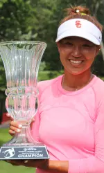 Annie Park after winning her first pro event at the Toyota Danielle Downey Classic on the Symetra Tour.