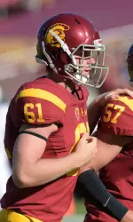 USC freshman long snapper Jake Olson is the eighth winner of the Uplifting Athletes Rare Disease Champion award.
