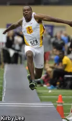 Eric Sloan won the triple jump today after winning the long jump yesterday to help lead USC to the team title.