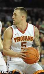 Katin Reinhardt scored 13 points in last week's win vs. UCLA. His 104 career three-point baskets as a Trojan rank 18th on USC's all-time list.