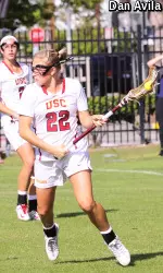 USC lacrosse senior Maggie Mawhinney has scored six goals this season.