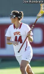 USC junior attacker Cynthia Del Core picked up a career-high four ground balls in a 17-4 win over Dartmouth.