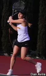 Gabby Smith didn't surrender a single game in doubles or singles during USC's win over Oregon.