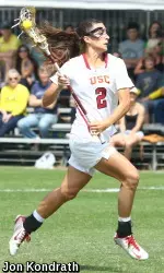 USC junior attacker Michaela Michael scored seven times for the Trojans in a 17-4 win.