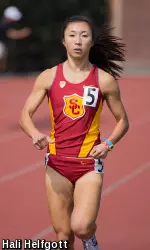 Seniors Jenna Tong (shown here) and Katerina Berdousi are schedule to run the women's 3000m steeplechase at the Mt. SAC Relays held at Cerritos College in Norwalk, Calif. on April 14.