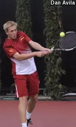 Jack Jaede defeated his UNLV opponent 6-1, 6-2 on court five.