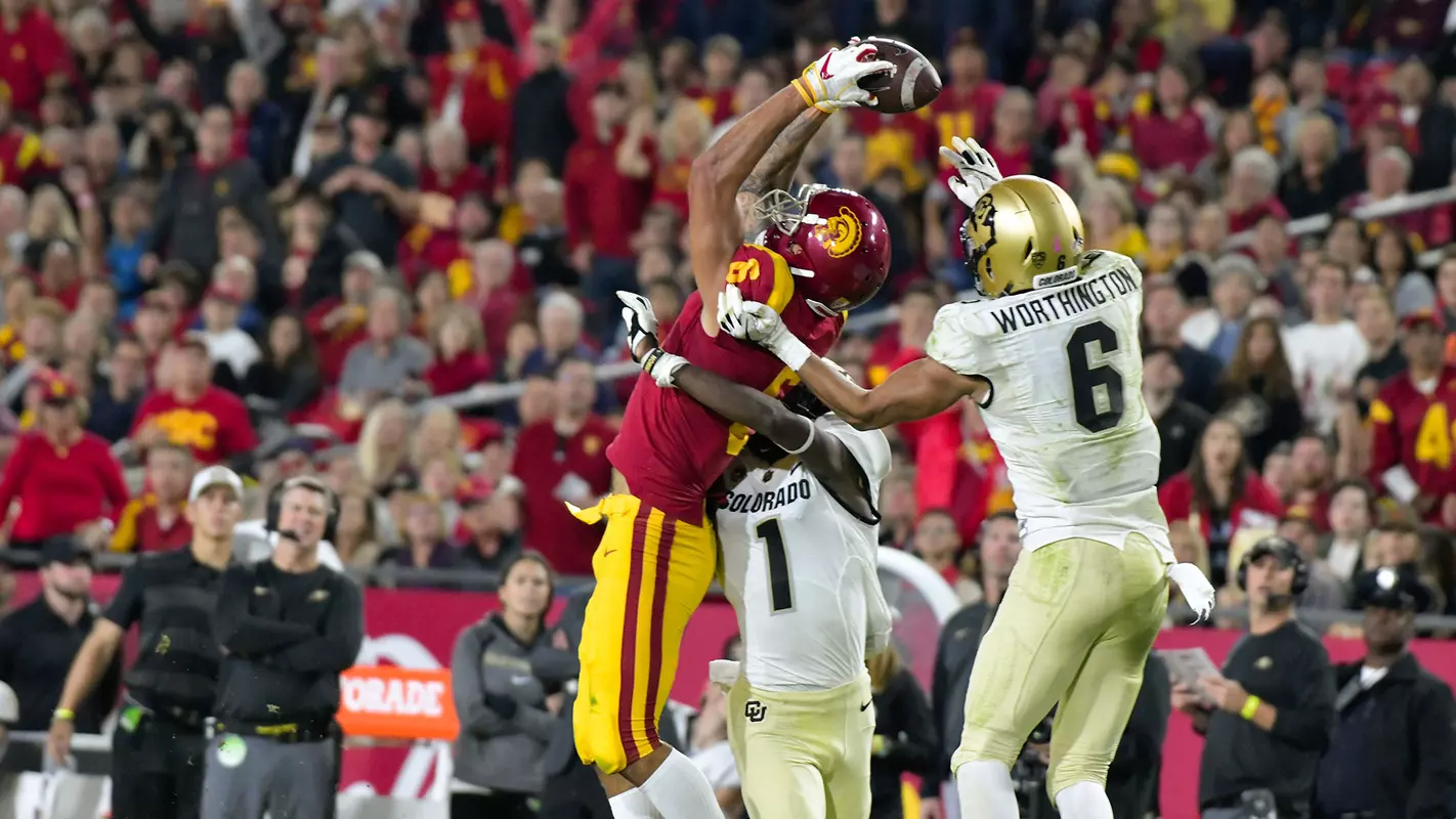 USC Trojans wide receiver Michael Pittman Jr. catches vs. Colorado Buffaloes