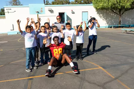 Daniel Imatorbhebhe at Trojan Outreach event