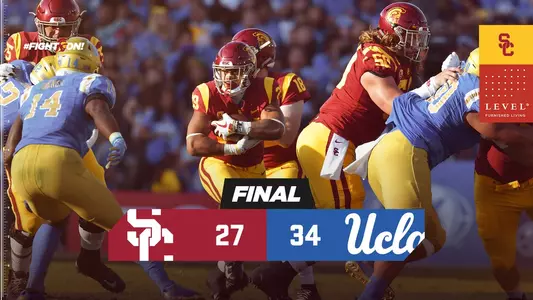 UCLA defeated USC, 34-27.