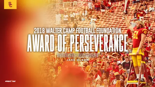 Jake Olson — 2018 Walter Camp Football Foundation Award of Perseverance