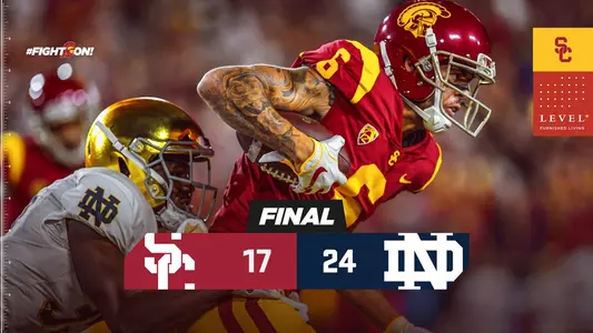 Notre Dame defeates USC, 24-17.