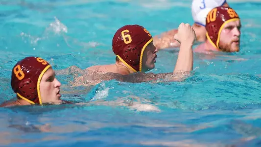 Zach D'Sa celebrates a goal in USC's win over UCLA during the regular season