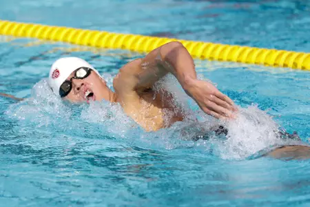 Victor Johansson swimming the freestyle.