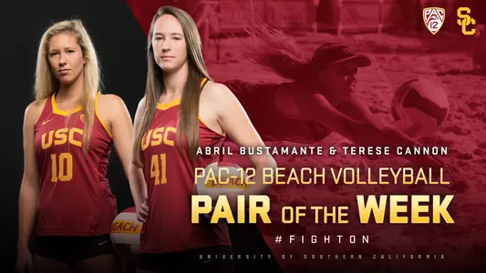 Abril Bustamante and Terese Cannon Pac-12 Pair of the Week